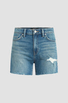 Devon High Rise Boyfriend Shorts - Surf City by Hudson — view 6