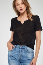 Suzie Shirtail Tee - Black by Project Social T | 25 South Boutiques