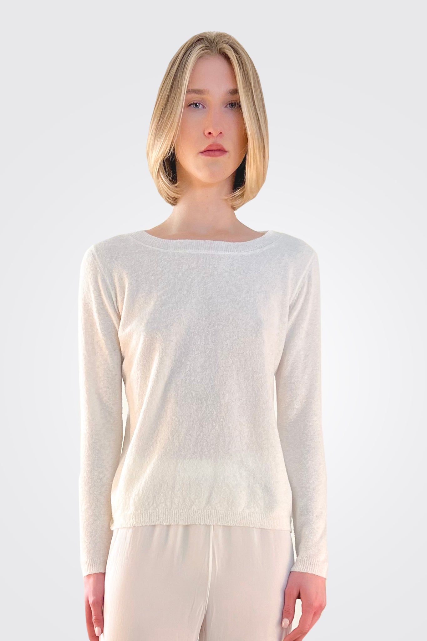 Pullover Sweater - White by Private 0204 | 25 South Boutiques