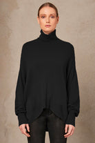 Oversize Turtle Neck Sweater - Black by Transit Par-Such | 25 South Boutiques