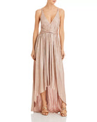 Tabitha Metallic Twist Waist High-Low Dress - Blush by Ramy Brook | 25 South Boutiques