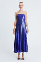 Talia Sequin Bustier Cocktail - Amethyst by Halston | 25 South Boutiques