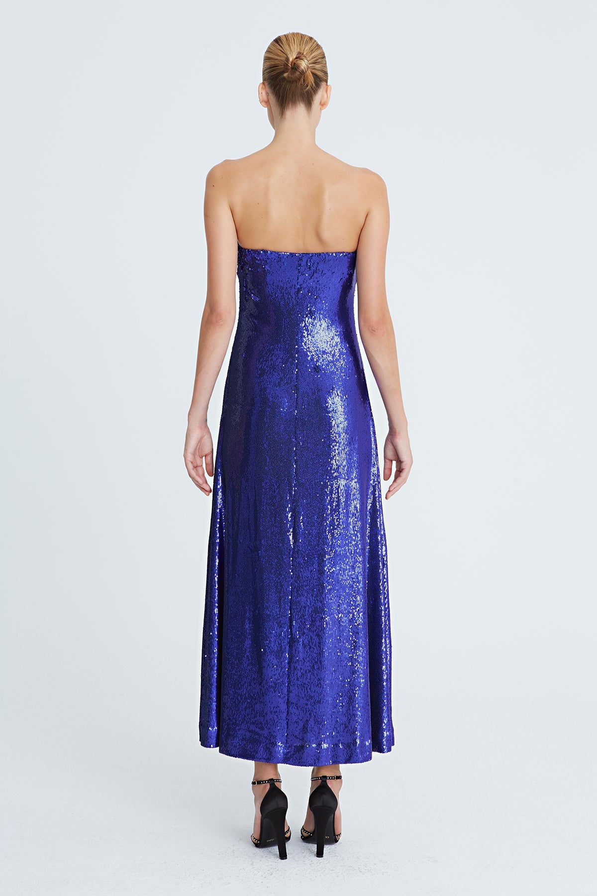 Talia Sequin Bustier Cocktail - Amethyst by Halston — alternate view