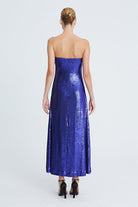 Talia Sequin Bustier Cocktail - Amethyst by Halston — alternate view