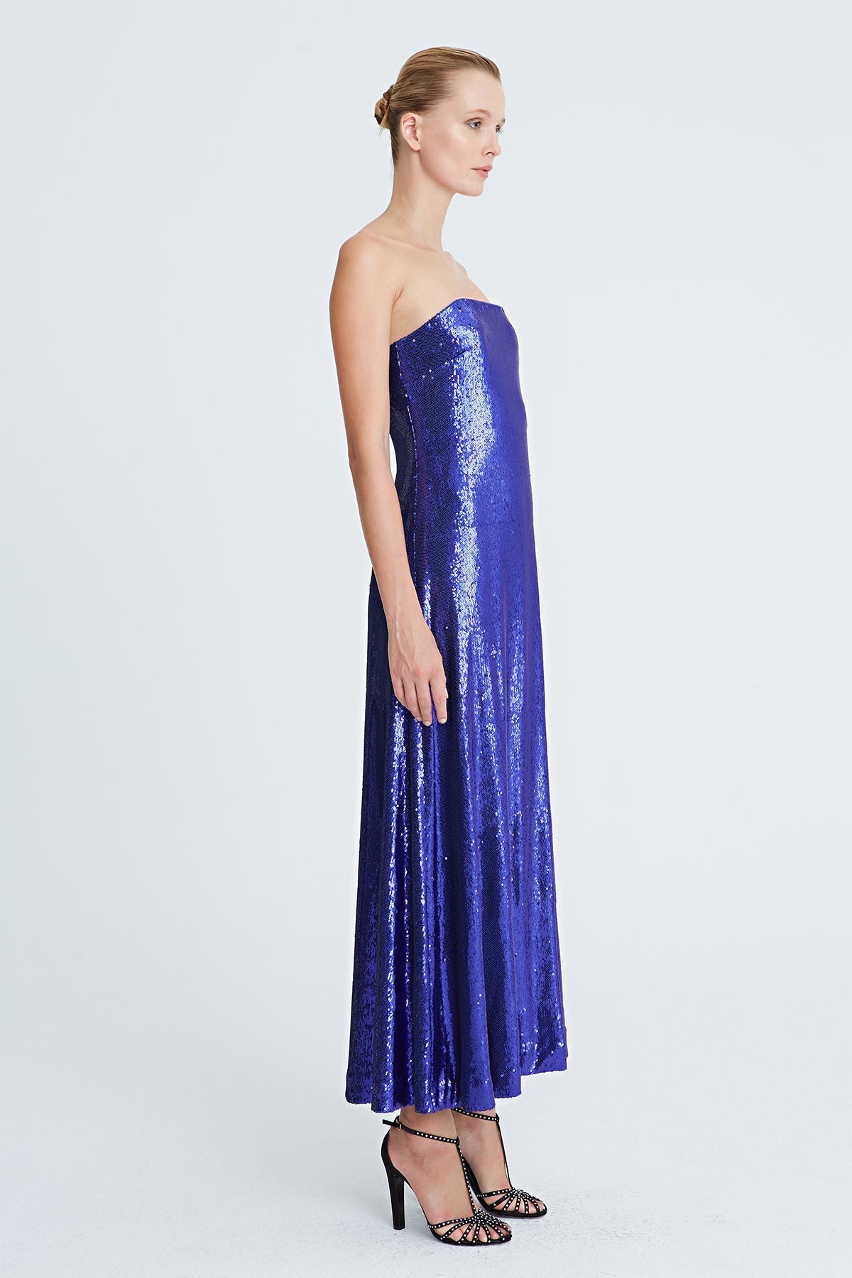 Talia Sequin Bustier Cocktail - Amethyst by Halston — view 3