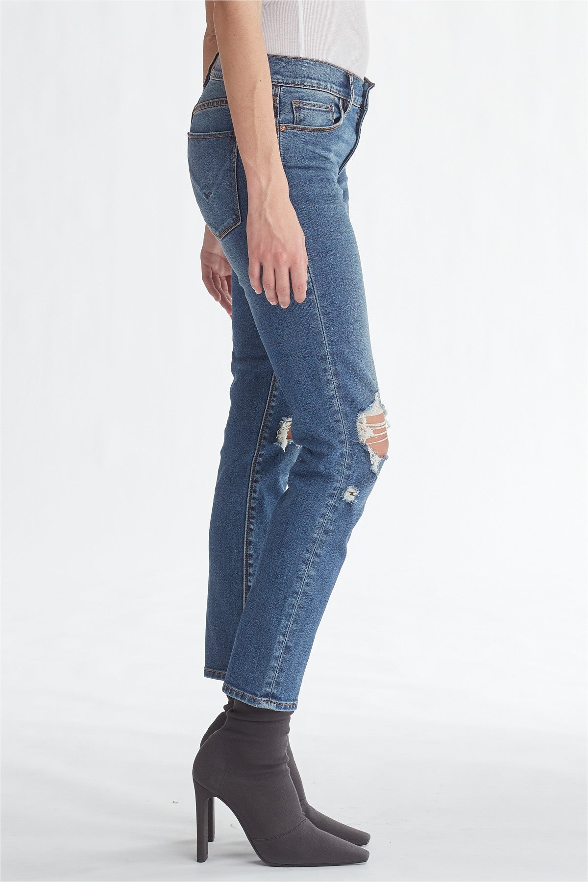 Tally Midrise Skinny Crop Jeans - B-Good by Hudson — view 4