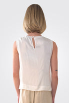 Stretch Silk Satin Tank - White by Transit Par-Such — alternate view