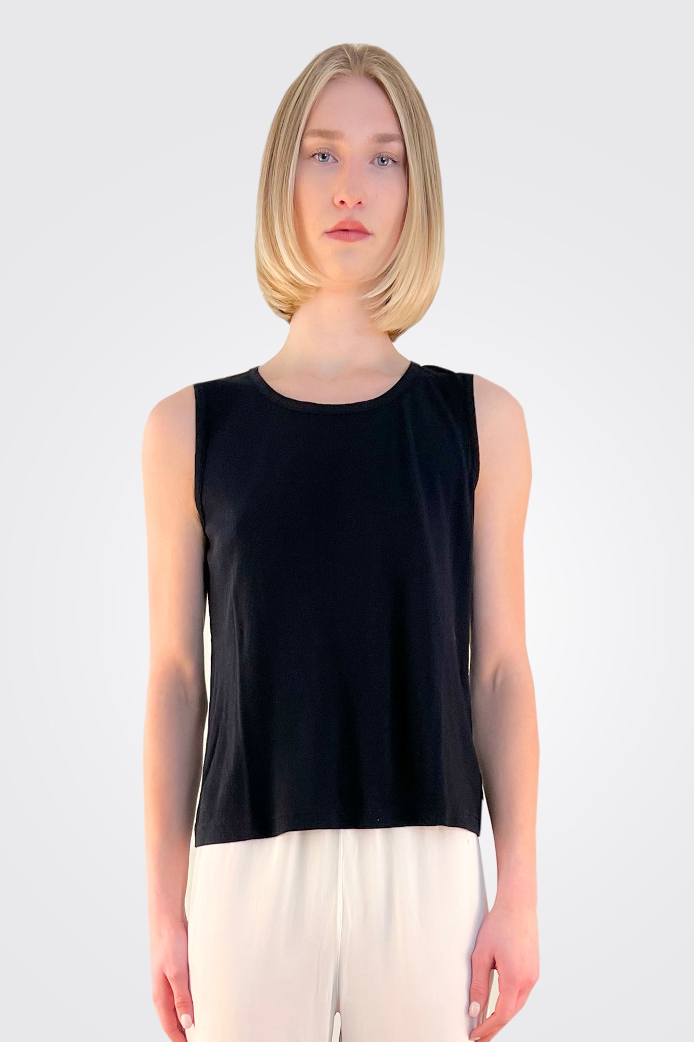 Crewneck Tank - Black by Private 0204 | 25 South Boutiques