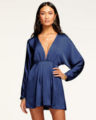 Tanya V Neck Mini Dress - Spring Navy by Ramy Brook | 25 South Boutiques