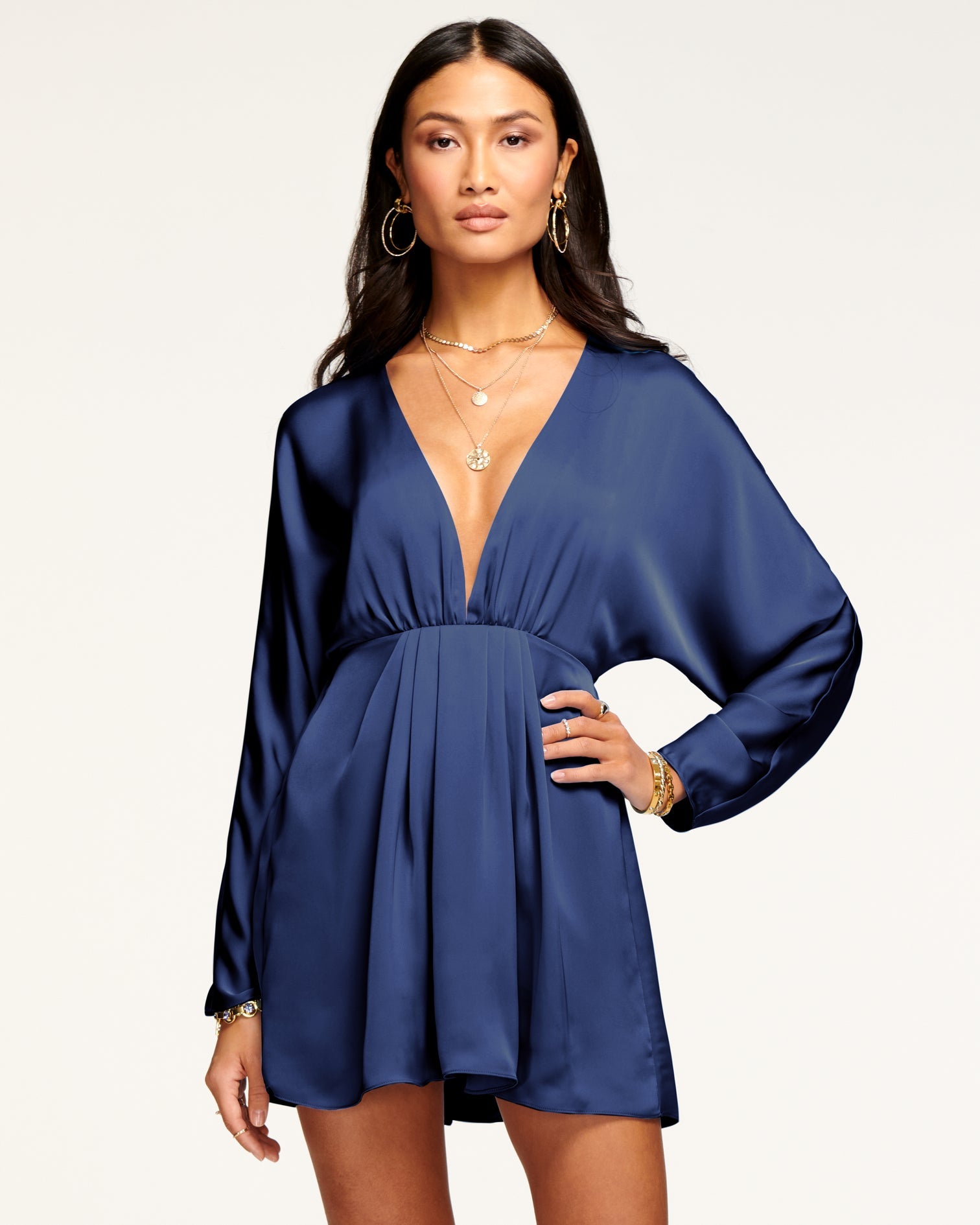 Tanya V Neck Mini Dress - Spring Navy by Ramy Brook | 25 South Boutiques