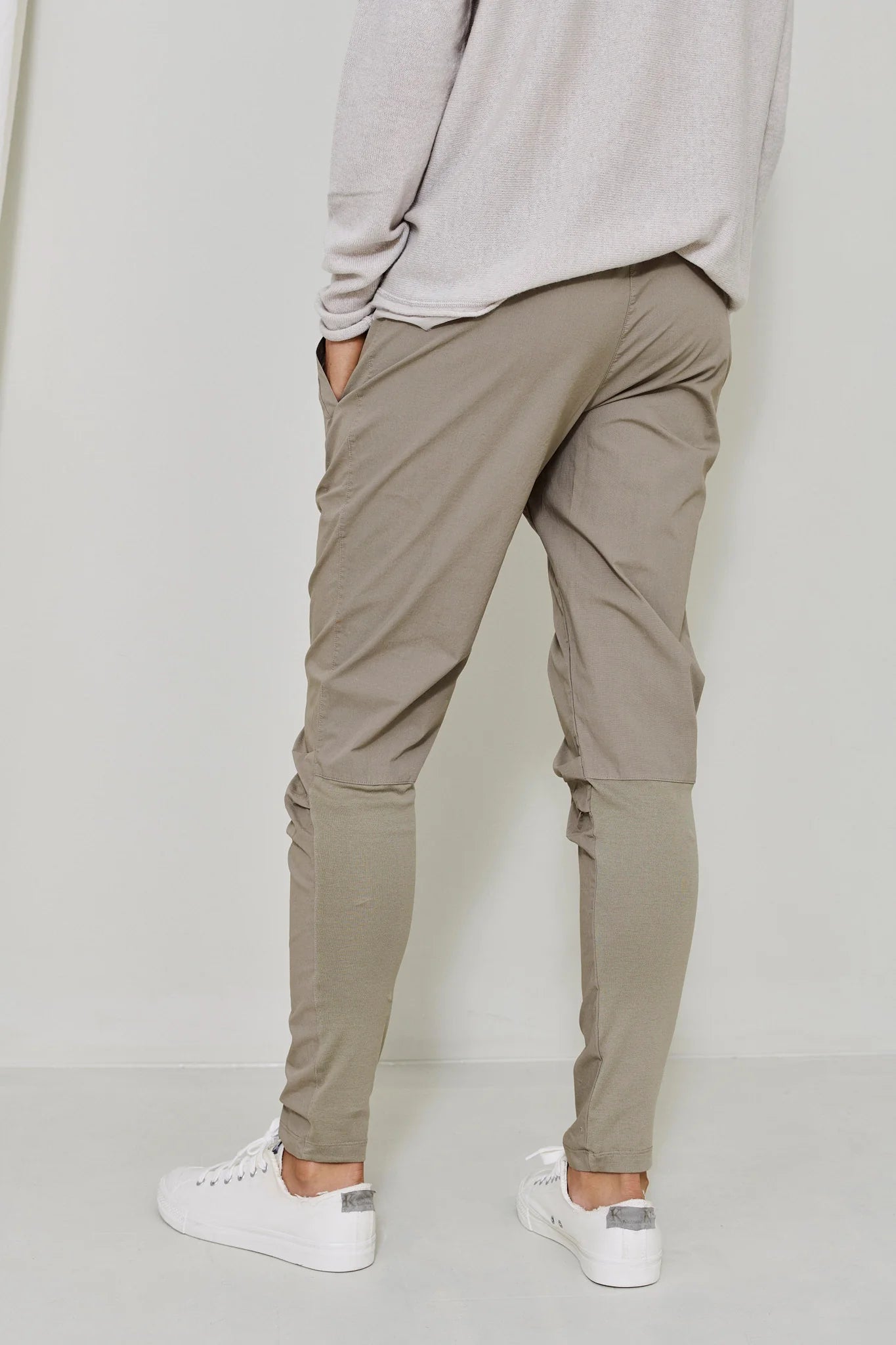 Cotton Tapered Pants - Vintage Khaki by Kristensen — view 3