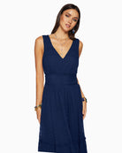 Tate Tiered Maxi Dress - Navy by Ramy Brook — view 3