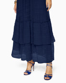 Tate Tiered Maxi Dress - Navy by Ramy Brook — view 5