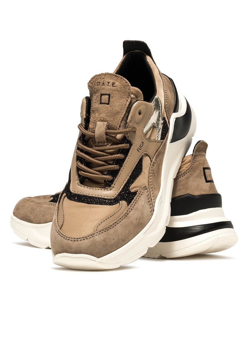 Fuga Nylon Sneakers - Taupe by D.A.T.E. — view 3