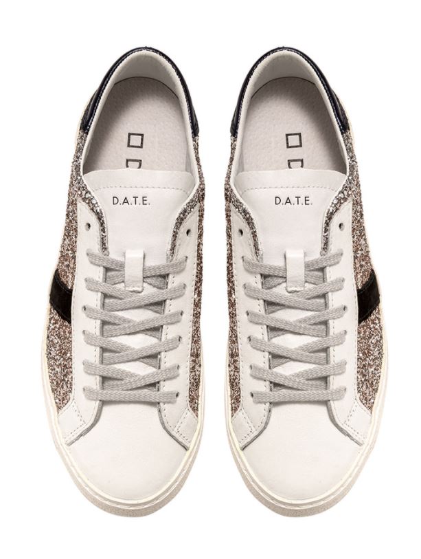 Hill Low Glitter Sneakers - Taupe by D.A.T.E. — view 3