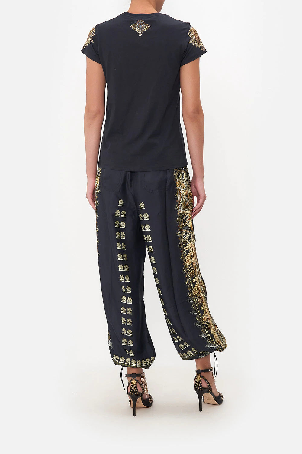 Slim Fit Round Neck Tee - Its All Over Torero by Camilla — view 5