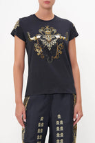 Slim Fit Round Neck Tee - Its All Over Torero by Camilla | 25 South Boutiques