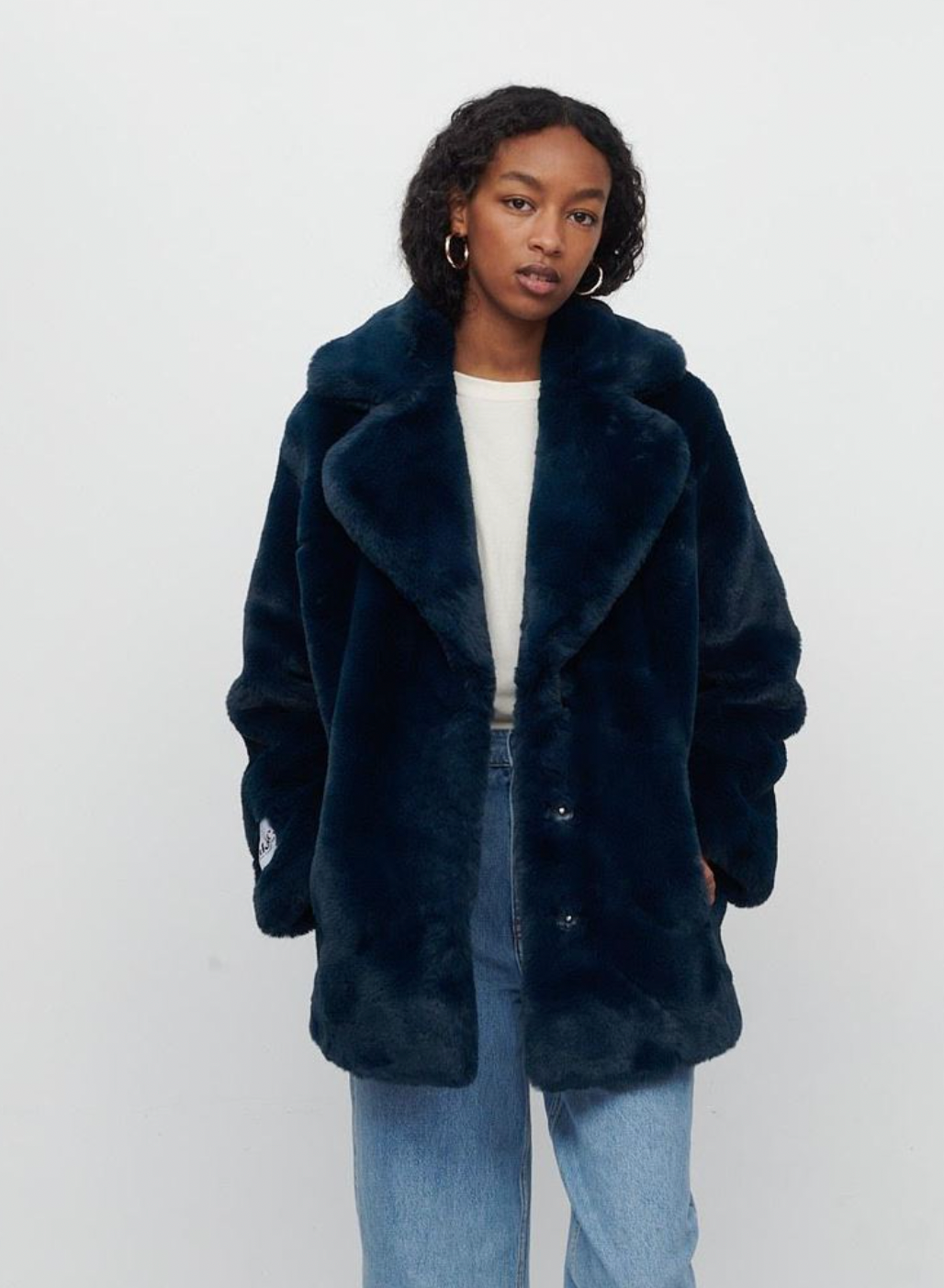 Heather Faux Fur Coat - Teal by Jakke | 25 South Boutiques