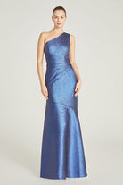 One Shouldered Gown - Sail Blue by Theia | 25 South Boutiques