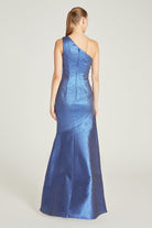 One Shouldered Gown - Sail Blue by Theia — alternate view