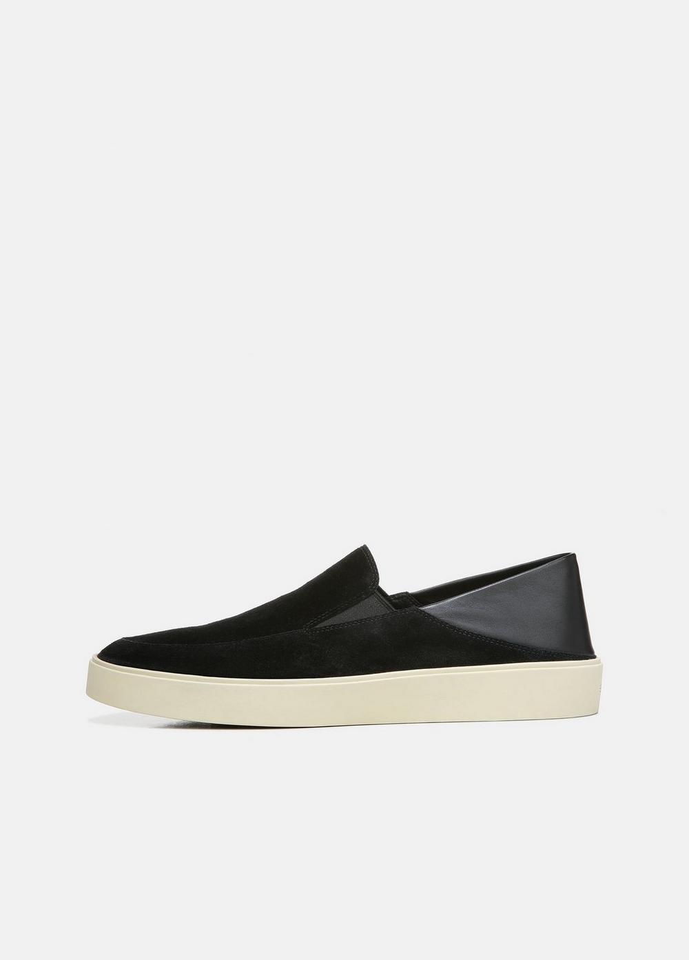 Men's Thomas Suede Sneaker - Black by Vince — alternate view
