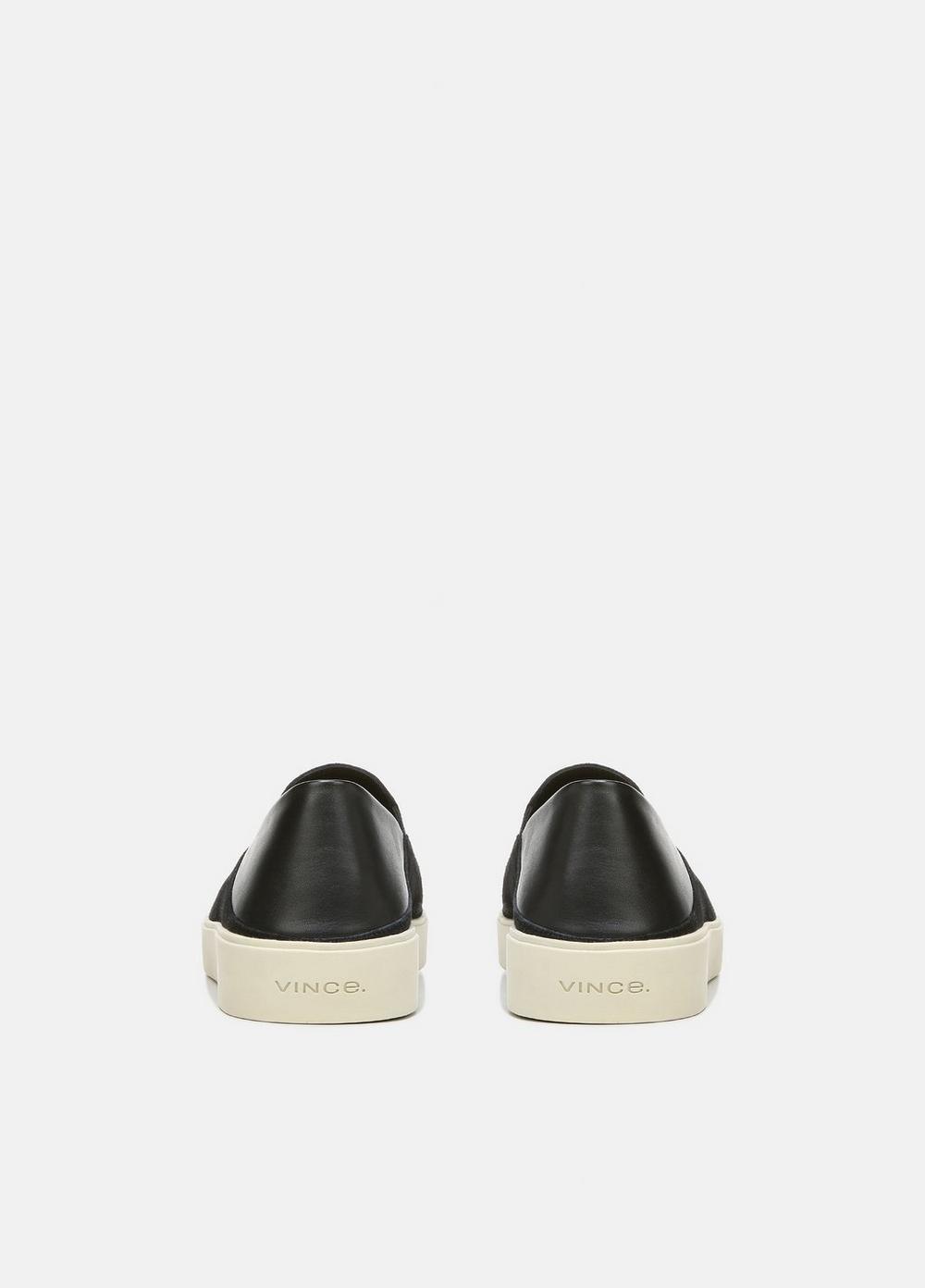 Men's Thomas Suede Sneaker - Black by Vince — view 3