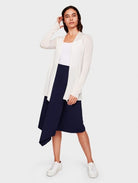 Trapeze Cotton Cardigan - White by White + Warren | 25 South Boutiques