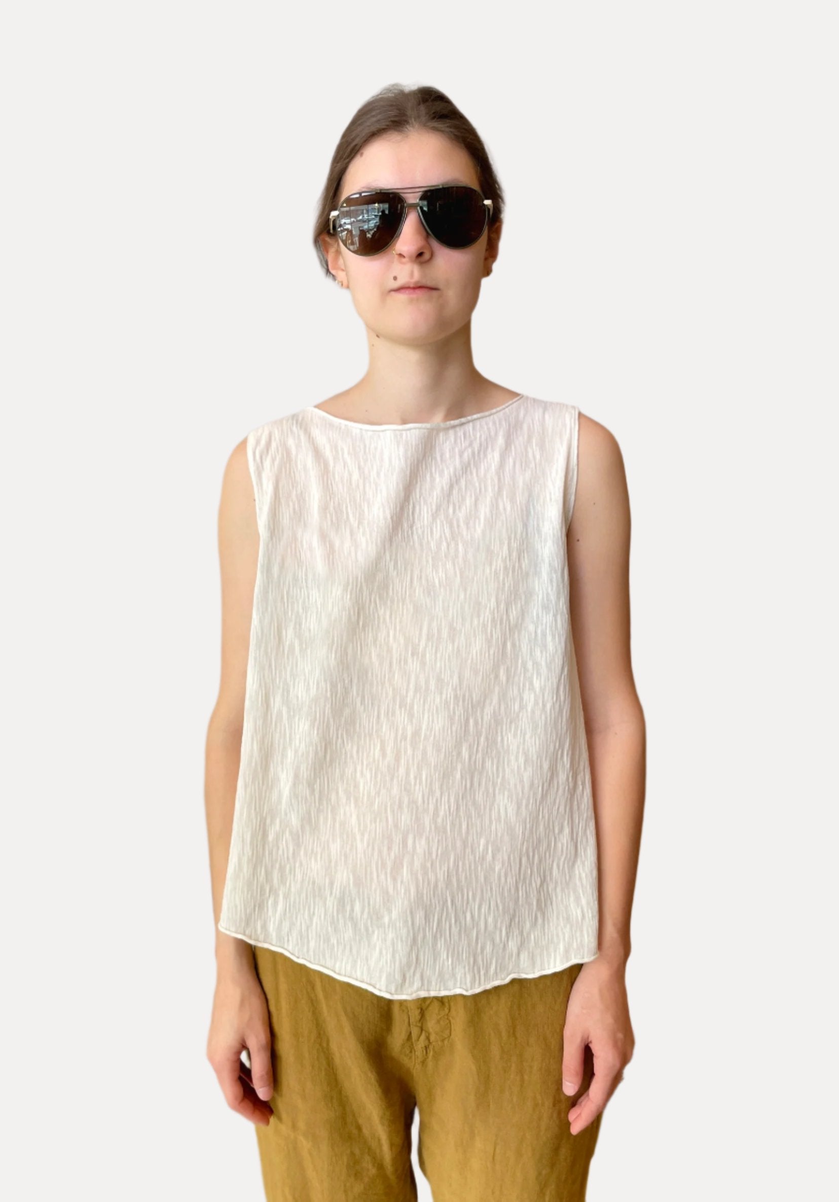 Shot Cotton Knitted Top - Ivory by Transit Par-Such | 25 South Boutiques