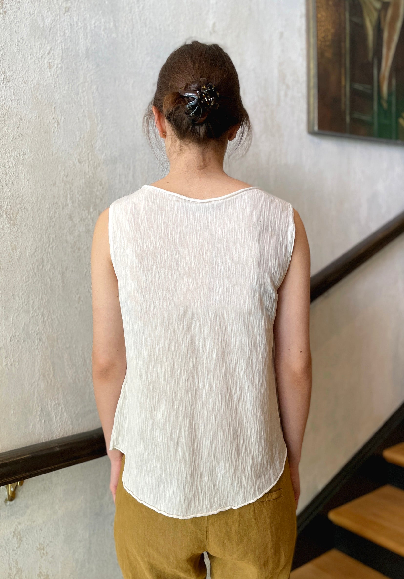 Shot Cotton Knitted Top - Ivory by Transit Par-Such — alternate view