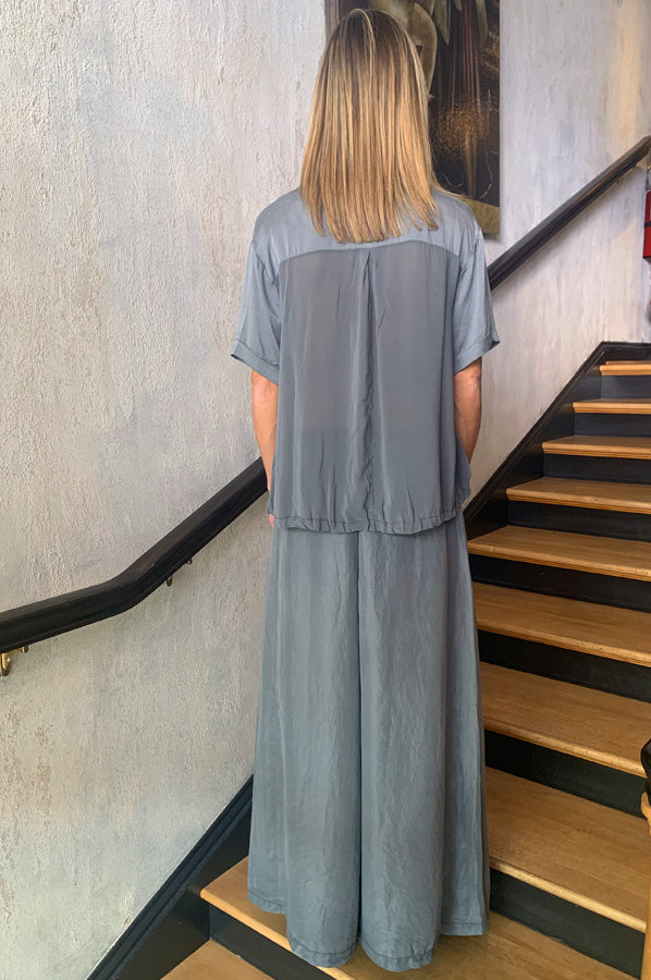 Wide Leg Pants - Grey Mist by Transit Par-Such — view 5
