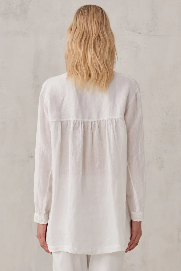 Linen Pocket Shirt - White by Transit Par-Such — alternate view