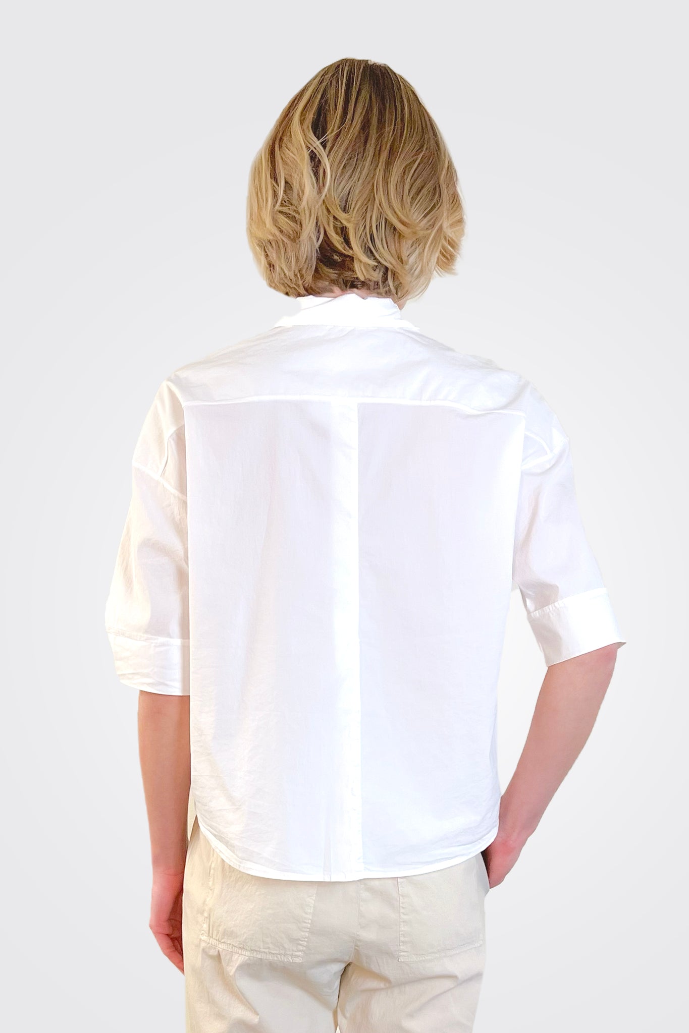 Short Sleeve Blouse - White by Transit Par-Such — alternate view