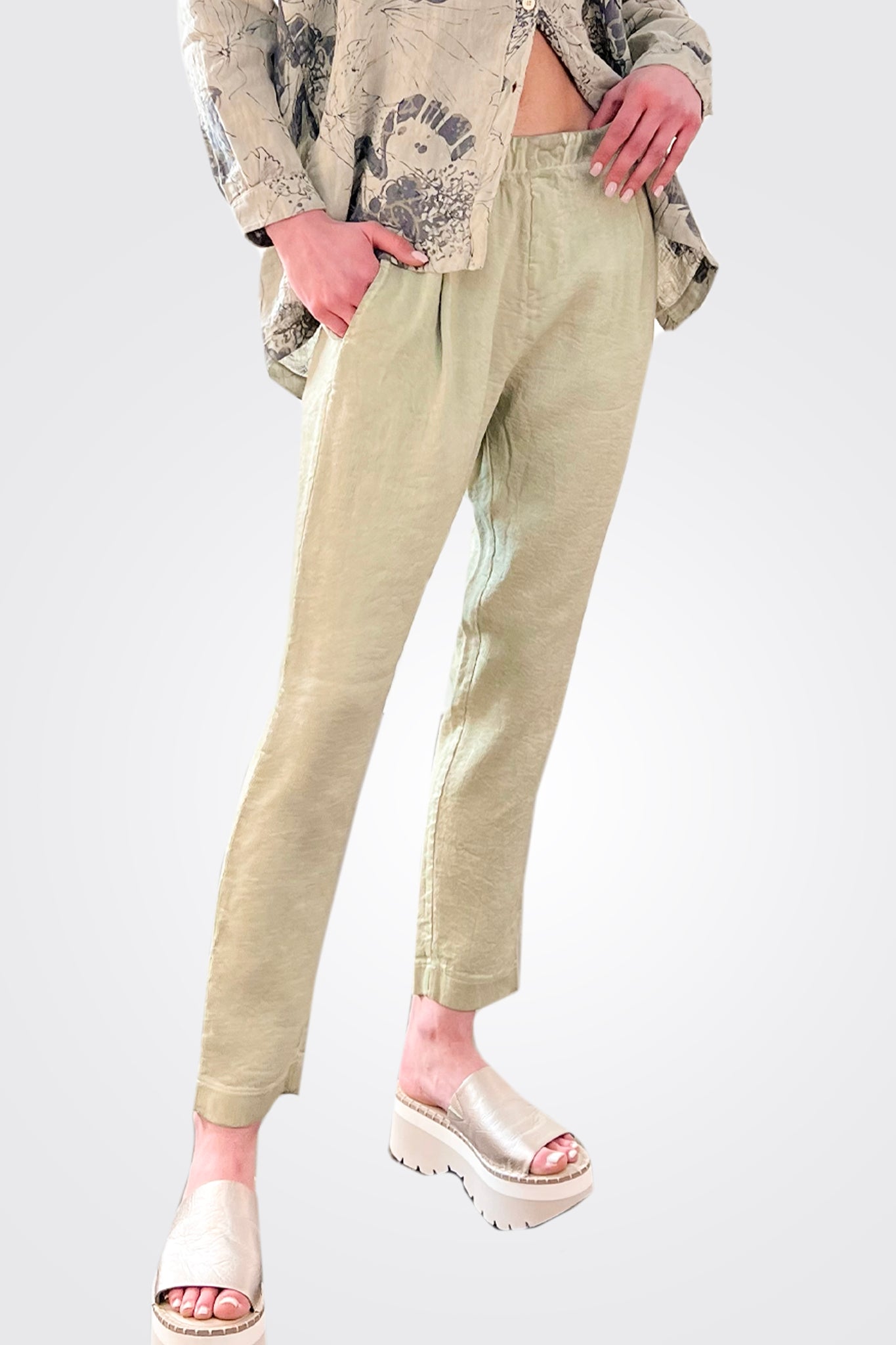 Linen Trousers - Green Water by Transit Par-Such — alternate view