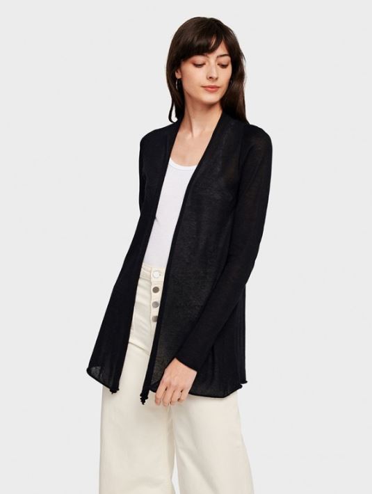 Trapeze Cotton Cardigan - Black by White + Warren | 25 South Boutiques