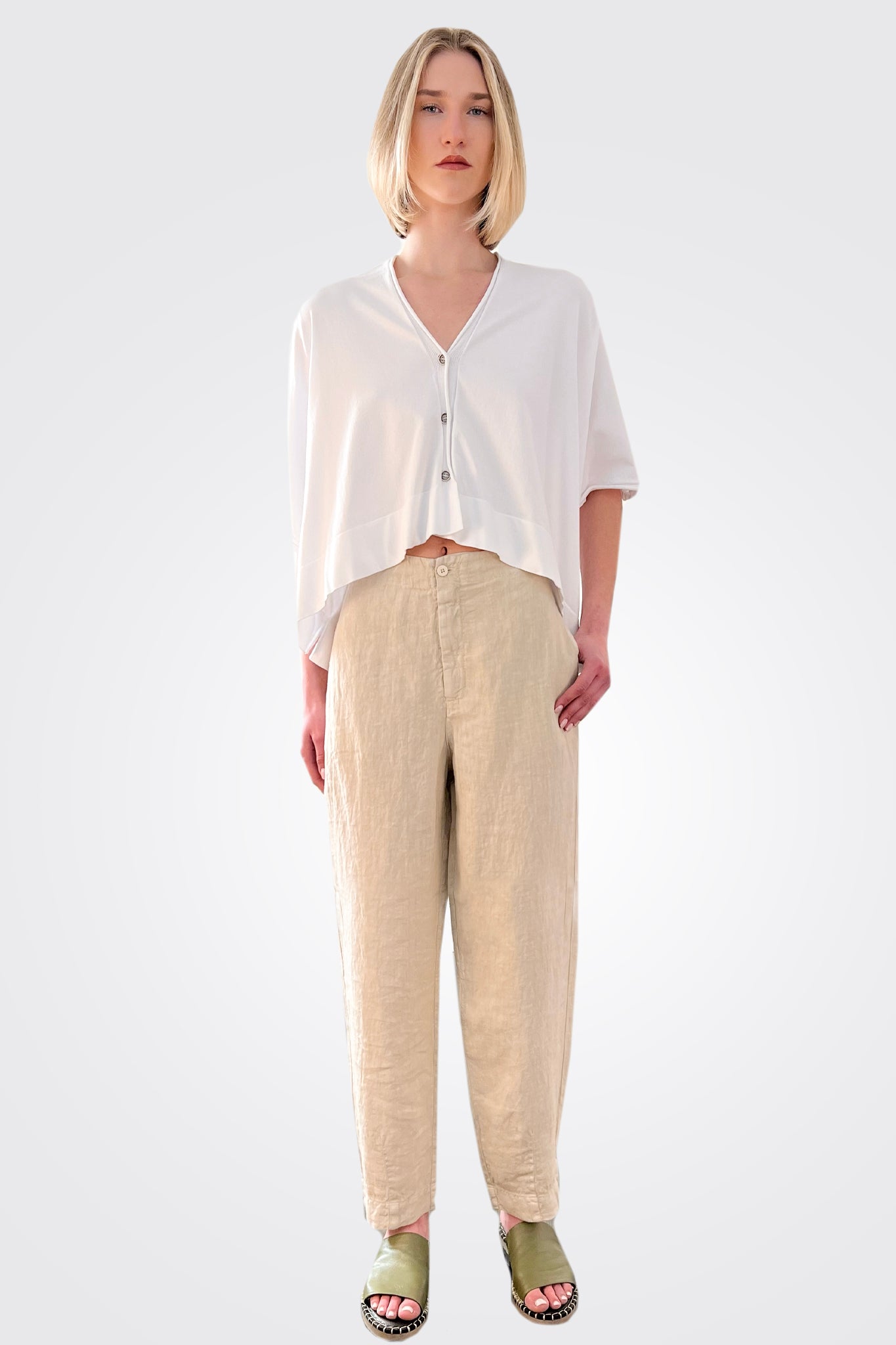 Linen Comfort Trousers - Sand by Transit Par-Such | 25 South Boutiques