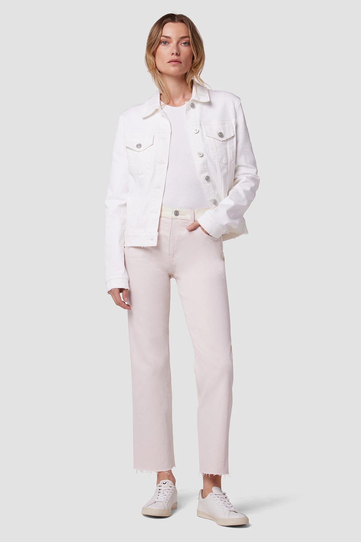 Classic Trucker Jacket - White by Hudson — view 6