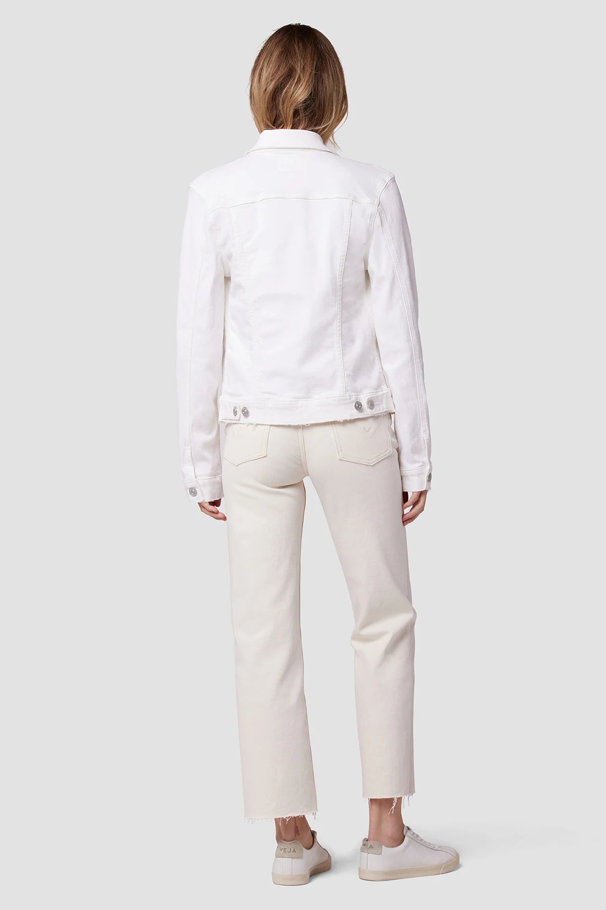 Classic Trucker Jacket - White by Hudson — view 7