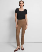 Leather Slim Kick Pant - Truffle by Theory | 25 South Boutiques