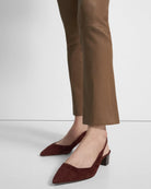 Leather Slim Kick Pant - Truffle by Theory — view 3