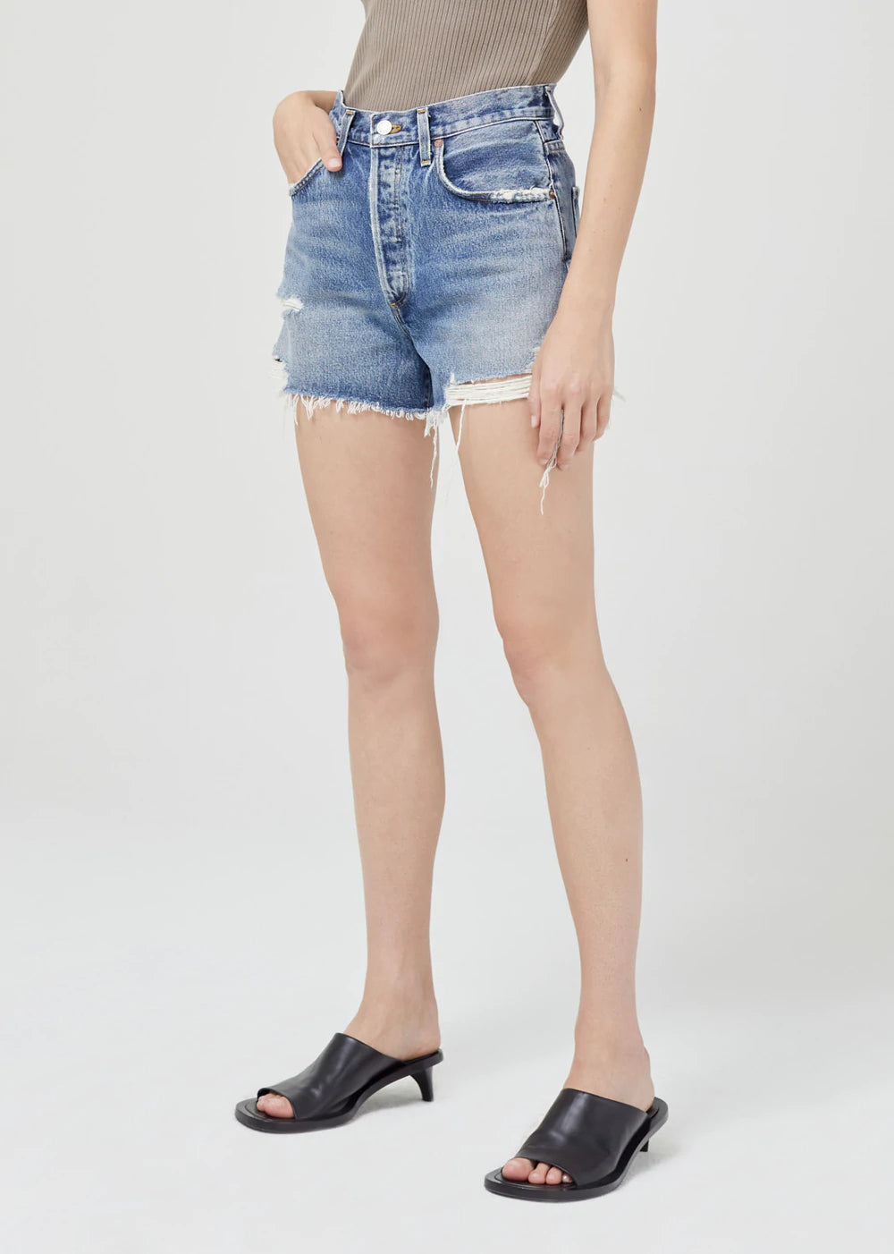 Dee Vintage High Rise Shorts - Turmoil by AGOLDE — view 4