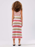Boucle Twisted Bandeau Sundress - Zig Zag White by Hayley Menzies — view 4
