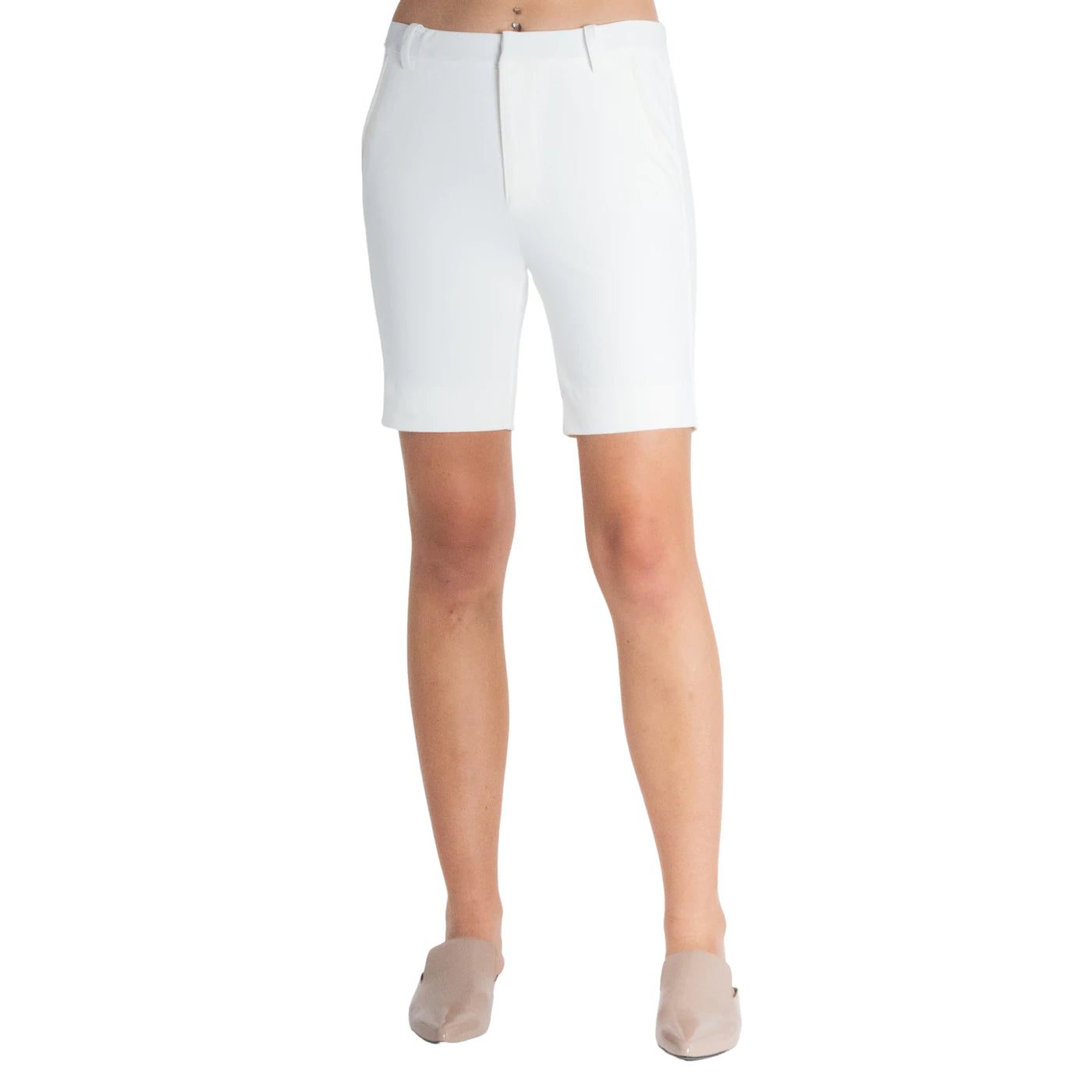 Tyler Stretch Chino Shorts - White by Elaine Kim | 25 South Boutiques