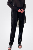 High Waist Silk Pant - Black by Private 0204 — alternate view