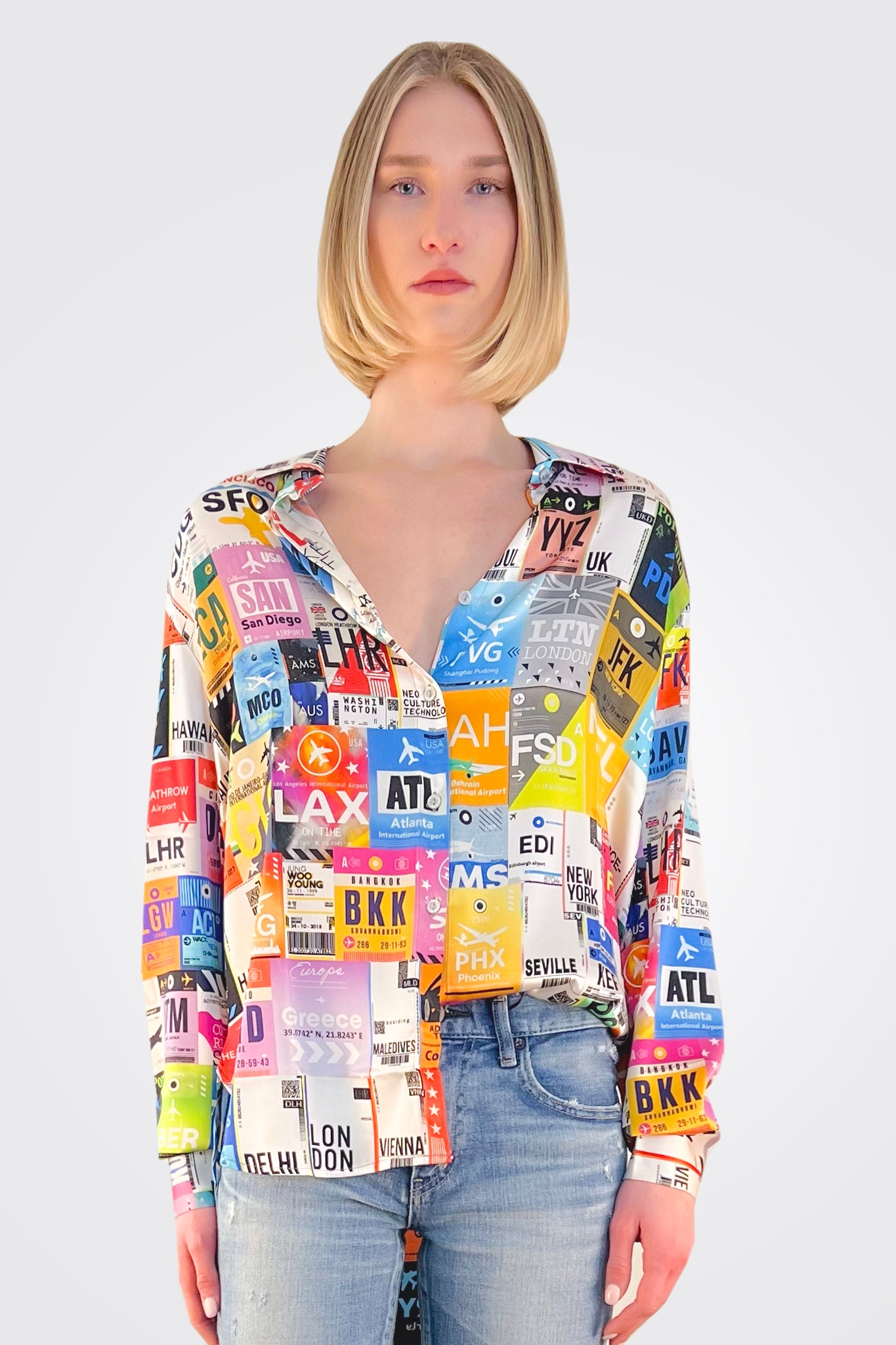 Heather Blouse - Sky Print by Unbreakable Evolution | 25 South Boutiques