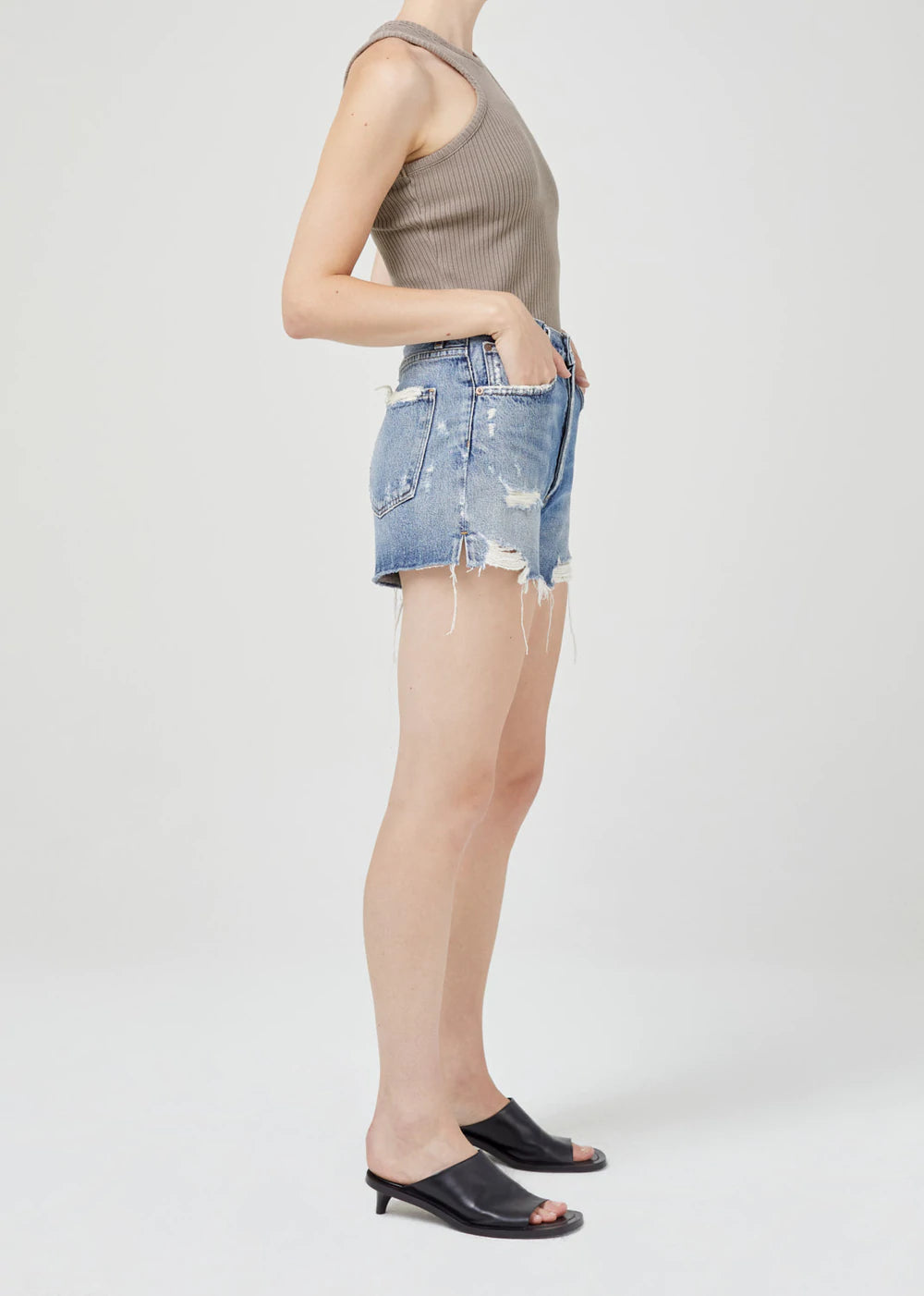 Dee Vintage High Rise Shorts - Turmoil by AGOLDE — view 3