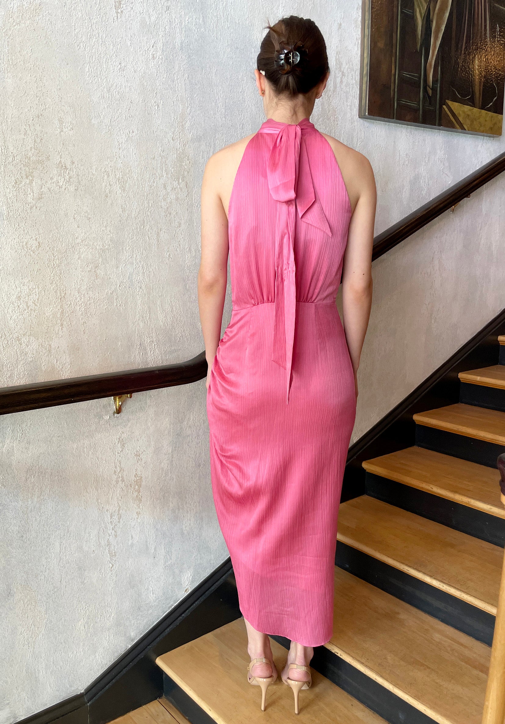 Gabriella Halter Dress - Pink Sherbert by Veronica Beard — view 7