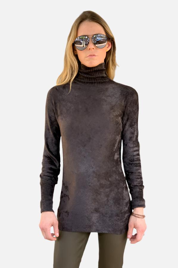 Velvet Turtleneck - Brown by Transit Par-Such | 25 South Boutiques