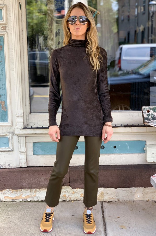 Velvet Turtleneck - Brown by Transit Par-Such — view 3