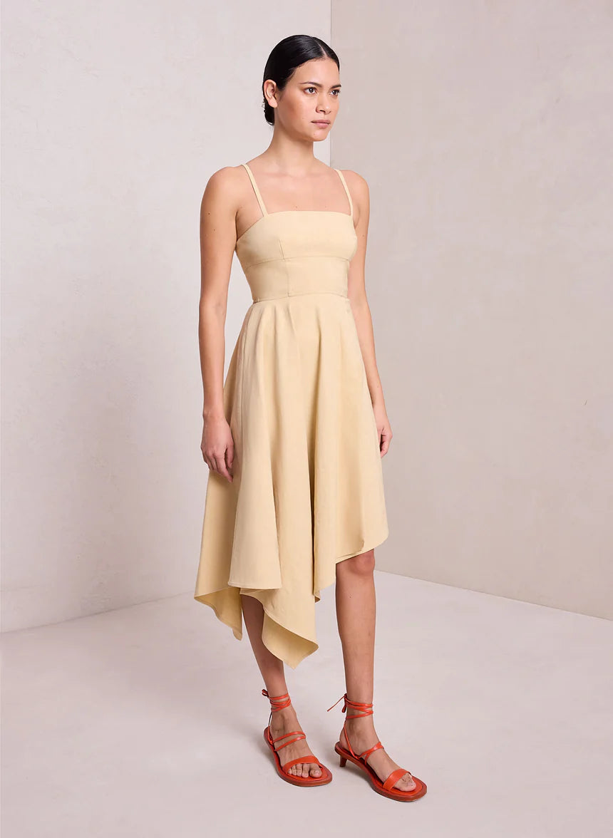 Verona Stretch Linen Dress - Dune by A.L.C — view 3