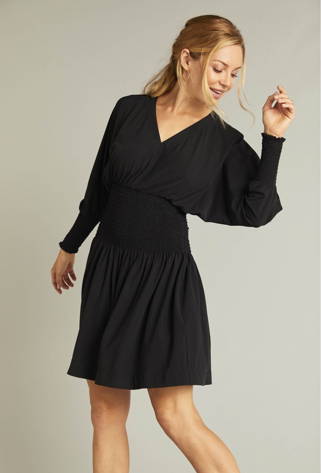 Voleuse Dress - Black by Indies — alternate view